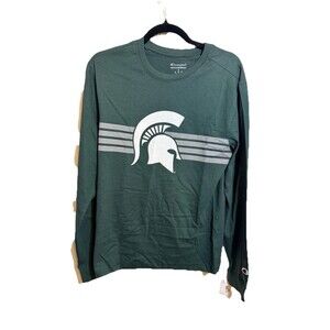 New Champion Michigan State Spartans Mens Sizes S Green Long Sleeve Shirt (B2)